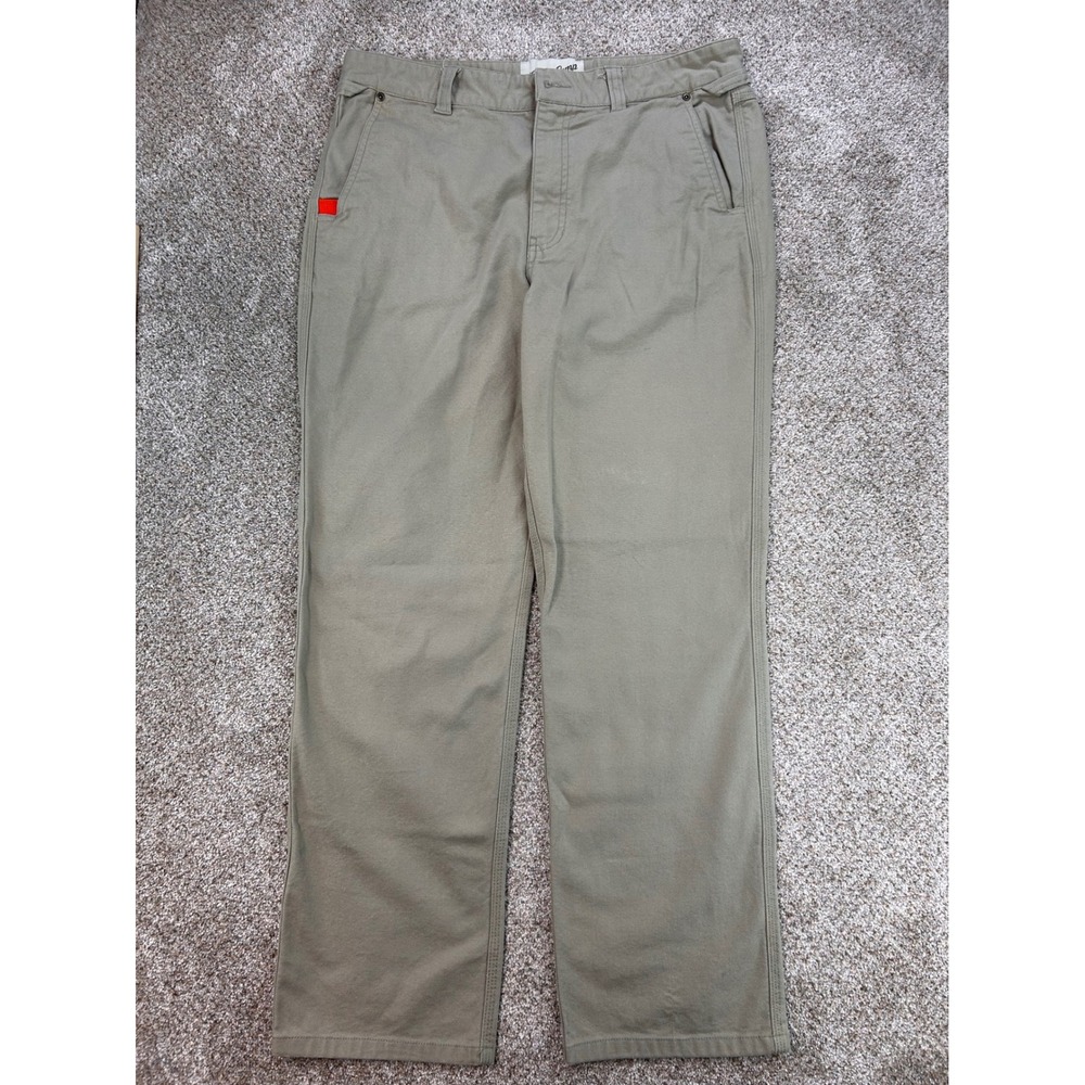 Duck Camp Mens Guide Brush Pants Khaki Canvas Outdoor Hunting Trousers 36 R